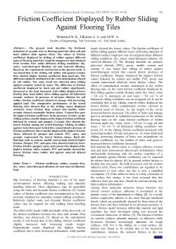 Friction Coefficient Displayed by Rubber Sliding Against
