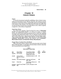 Historic Waters - US Naval War College