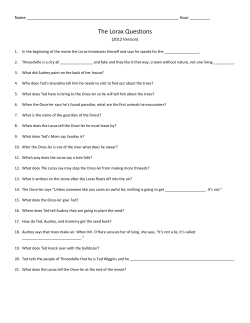 The Lorax Questions