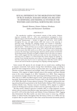 Sexual Difference in the Migration Pattern of Blue