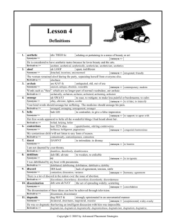 Lesson 4 - AMCHS Counseling