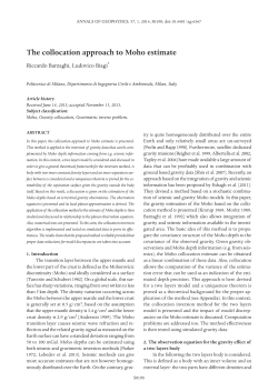 The collocation approach to Moho estimate