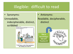 Illegible: difficult to read