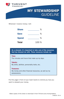 Share, Save and Spend worksheets