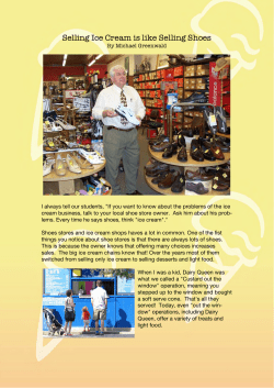 Selling Ice Cream is like Selling Shoes