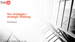 Fire strategies &ndash; strategic thinking