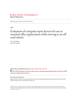 Evaluation of computer input devices for use in standard office