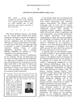 NEW DIMENSIONS IN SEALIFT The Nixon Doctrine stresses a low