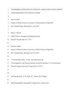 Atmospheric deposition of nitrogen: implications for nutrient over