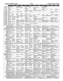 SUNDAY MORNING GRID 3/6/16 LATIMES.COM/TV TIMES