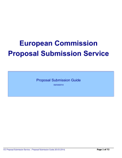 Proposal submission guide for applications within the Horizon 2020