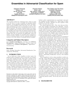 Ensembles in Adversarial Classification for Spam