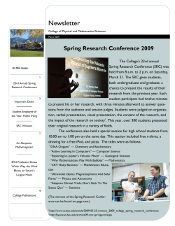 March - College of Physical and Mathematical Sciences