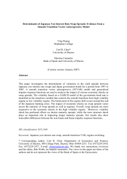 Determinants of Japanese Yen Interest Rate