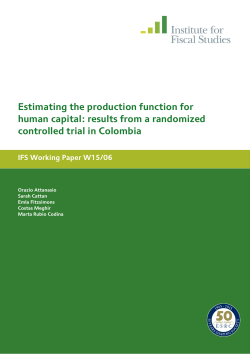 Estimating the production function for human capital