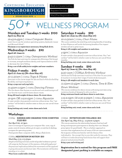 50+ wellness program - Kingsborough Community College