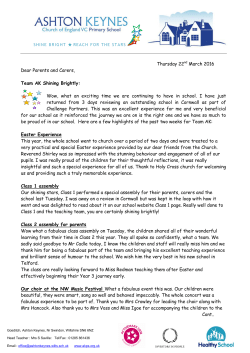 Newsletter from Headteacher 24.03.16