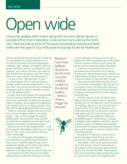 Living with epilepsy often means living with