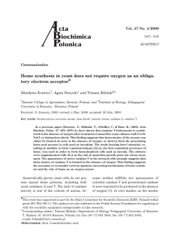 Heme synthesis in yeast does not require oxygen as an obliga