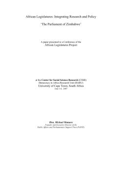 Paper on Zimbabwe - Centre for Social Science Research