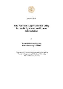 Sine Function Approximation using Parabolic Synthesis