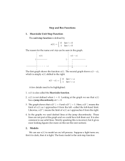 Step and Box Functions