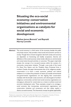 Situating the eco-social economy