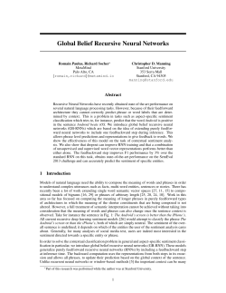 Global Belief Recursive Neural Networks