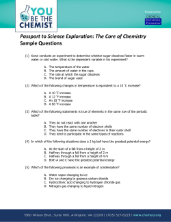 The Core of Chemistry Sample Questions