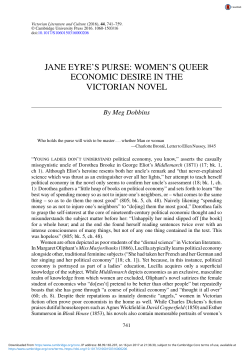 jane eyre`s purse: women`s queer economic desire in the victorian
