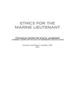ethics for the marine lieutenant