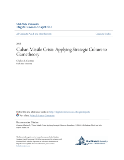 Cuban Missile Crisis: Applying Strategic Culture to Gametheory