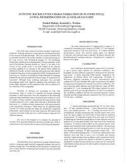 ACOUSTIC BACKSCATTER CHARACTERIZATION OF IN