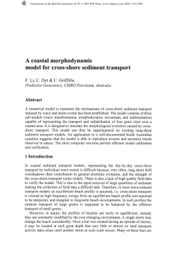 A coastal morphodynamic model for cross