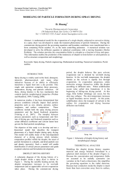 MODELING OF PARTICLE FORMATION DURING