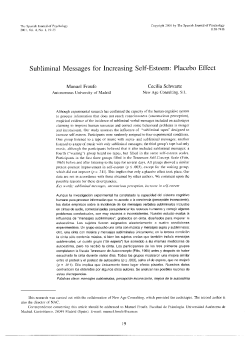 Subliminal Messages for Increasing Self