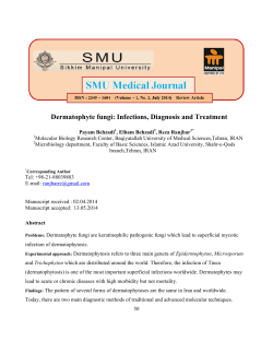 Dermatophyte fungi: Infections, Diagnosis and Treatment (PDF