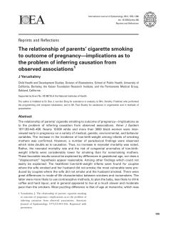 The relationship of parents` cigarette smoking to