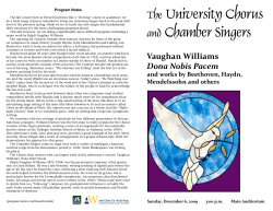 The University Chorus and Chamber Singers