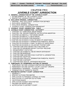 chapter two -- juvenile court jurisdiction