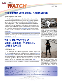 TERRORISM IN WEST AFRICA: IS GHANA NEXT? THE ISLAMIC