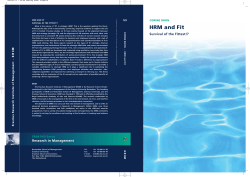 HRM and Fit Survival of the Fittest! - EUR RePub