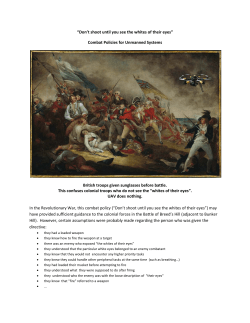 Don`t shoot until you see the whites of their eyes