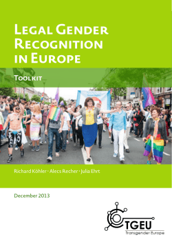 Legal Gender Recognition in Europe
