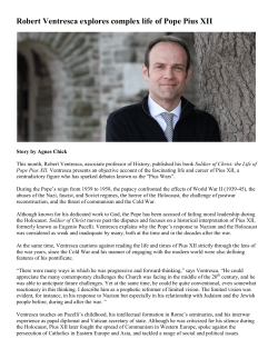 Robert Ventresca explores complex life of Pope Pius XII