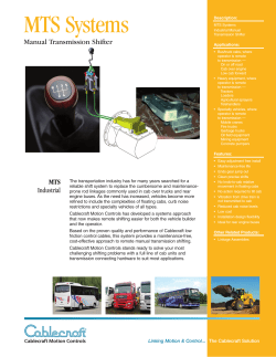 MTS Systems Manual Transmission Shifter