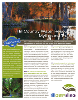 Hill Country Water Resource Myths and Truths