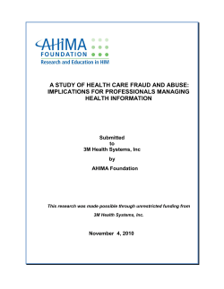 a study of health care fraud and abuse: implications for