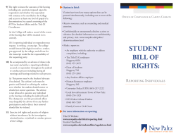 Student Bill of Rights