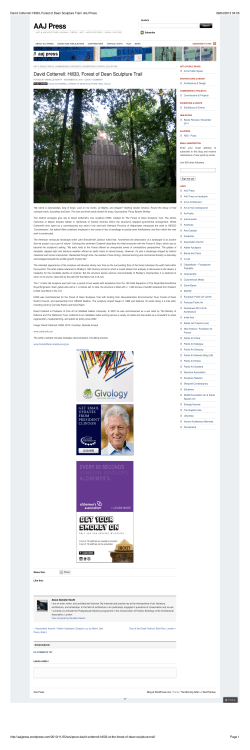 David Cotterrell Hill33, Forest of Dean Sculpture Trail | AAJ Press